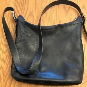 Coach Midnight Black Leather Shoulder Bag